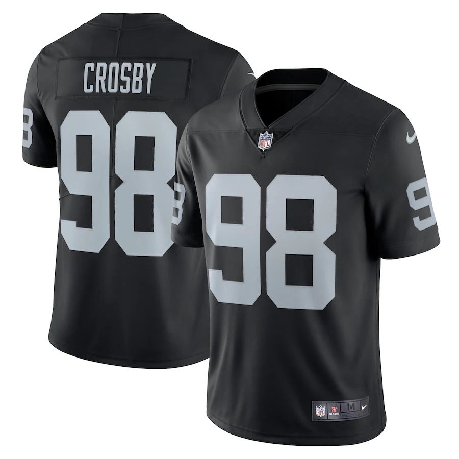Men Las Vegas Raiders #98 Maxx Crosby Nike Black Limited NFL Jersey->customized nfl jersey->Custom Jersey